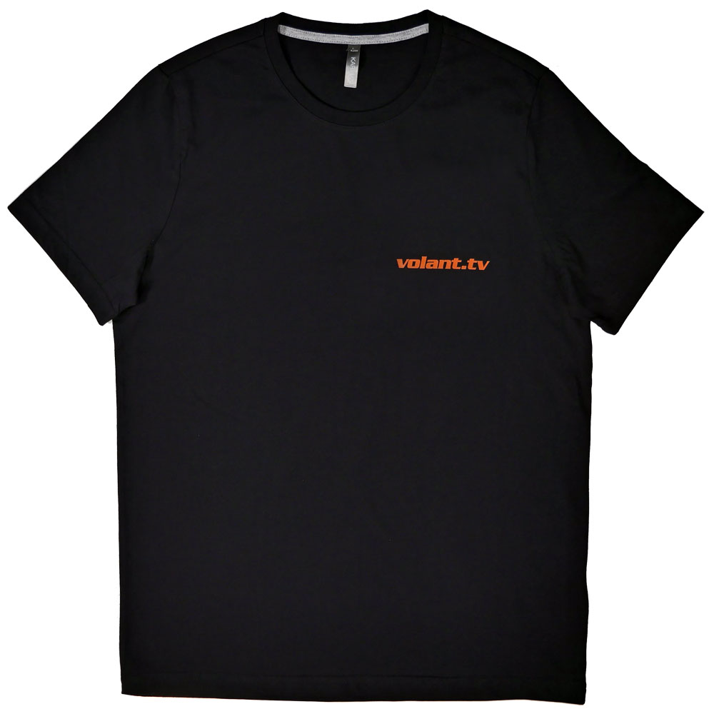 Tričko klasické čierne s logom volant.tv