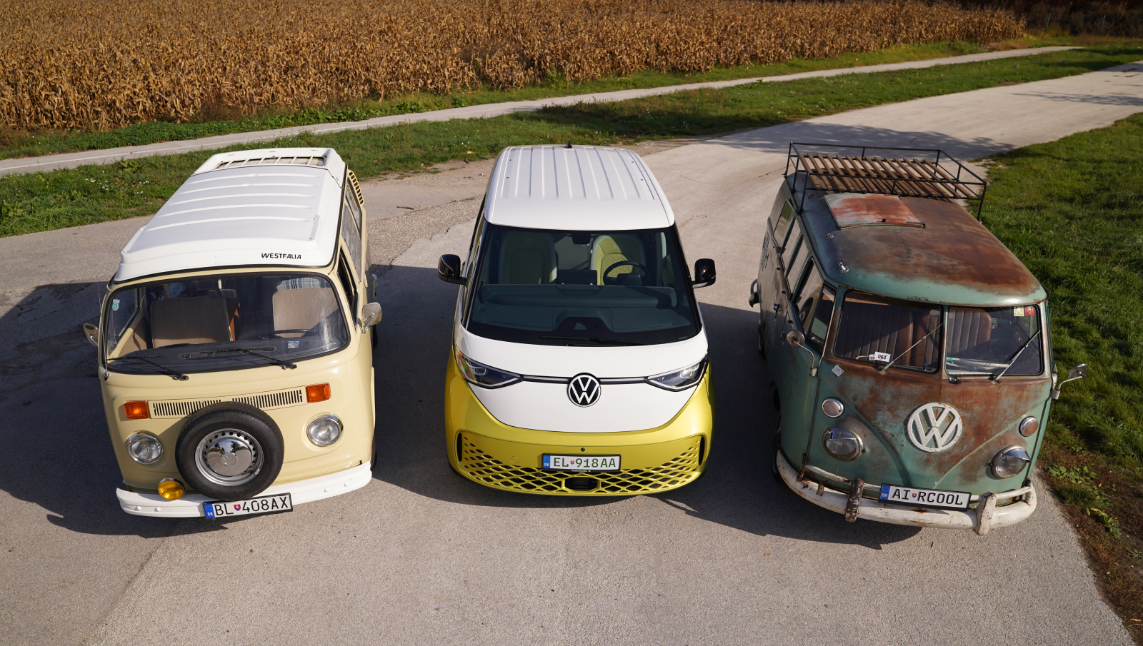 Volkswagen ID.Buzz a T1 (1963) a T2 (1972)